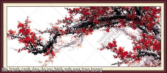 file tranh canh dao do ruc hinh anh nen treo tuong